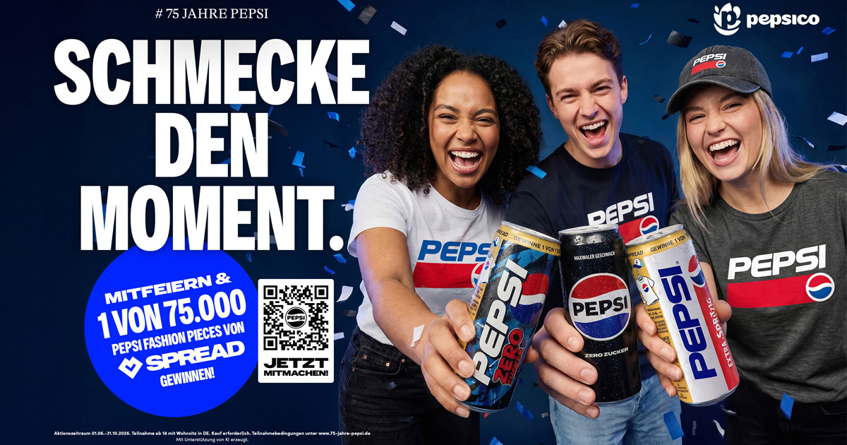 Ilustrasi 75 tahun pepsi untuk artikel 75 Tahun Pepsi di Jerman: Desain Retro Rayakan Tradisi