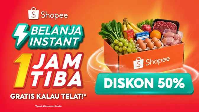 Ilustrasi belanja instant 1 jam untuk artikel Shopee Hadirkan Layanan Belanja Instant 1 Jam Tiba