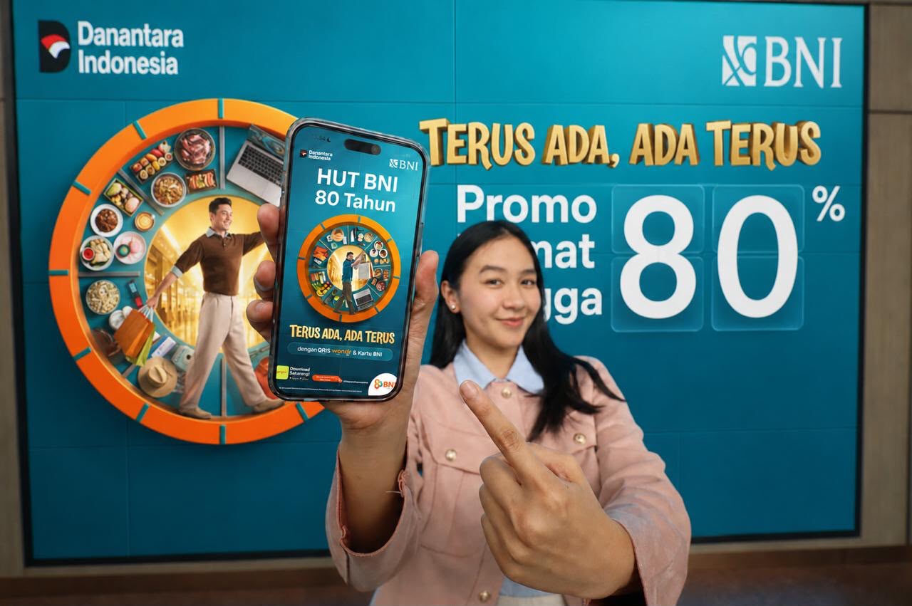 Ilustrasi bni 80 tahun untuk artikel BNI 80 Tahun Hadirkan Promo Diskon hingga Rp8 Juta