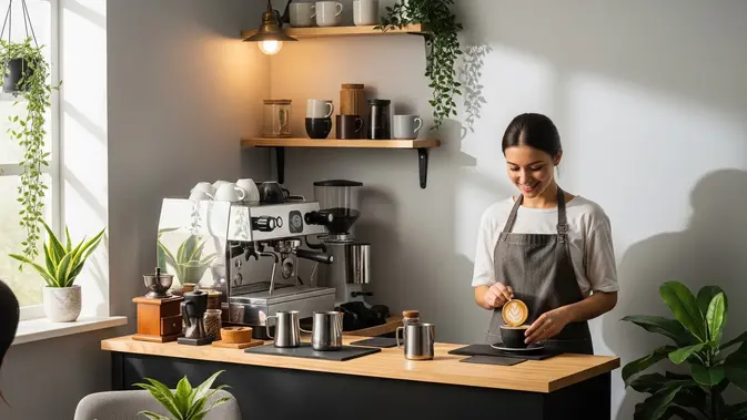 Ilustrasi home café untuk artikel Home Café Jadi Gaya Hidup Baru, 7 Alasan Orang Betah di Rumah