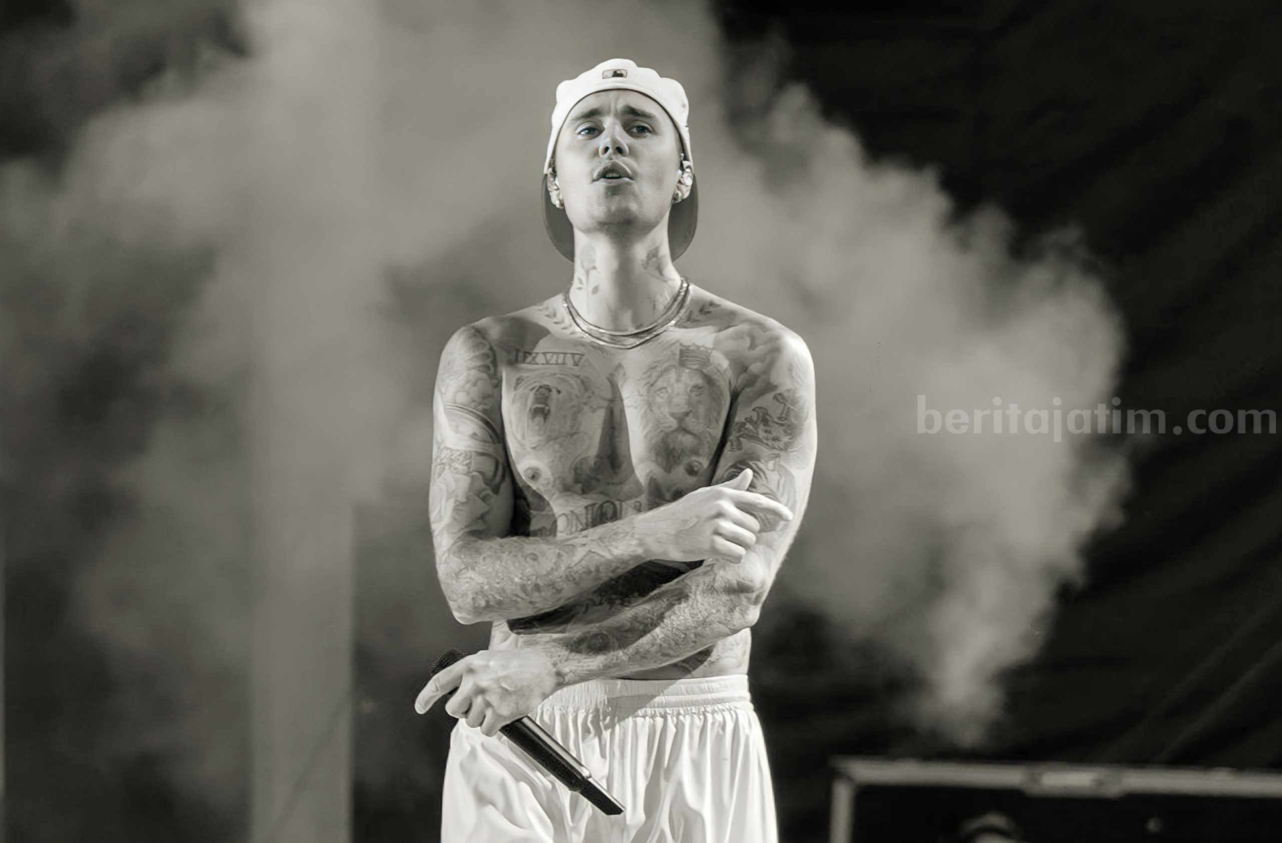 Ilustrasi final piala dunia untuk artikel Justin Bieber dan BTS di Paruh Waktu Final Piala Dunia 2026