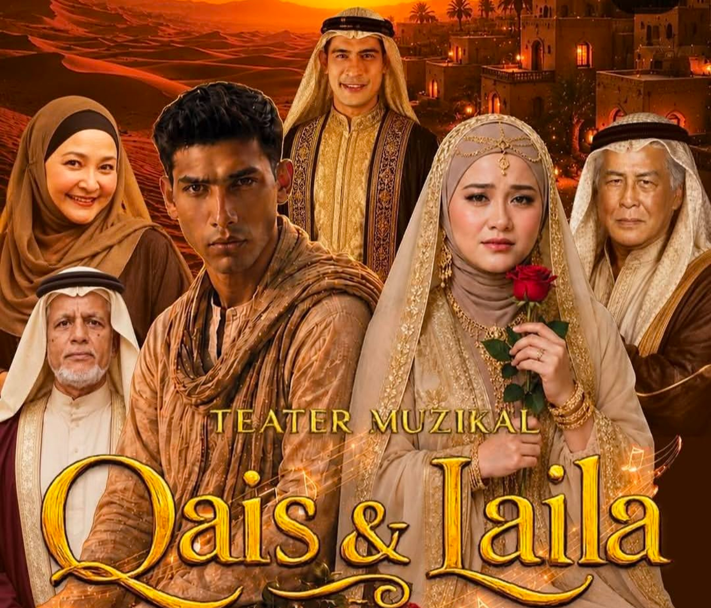 Ilustrasi qais dan laila untuk artikel Qais dan Laila: perjalanan menuju Ilahi