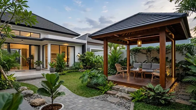 Ilustrasi gazebo minimalis untuk artikel 8 Inspirasi Gazebo Minimalis untuk Berbagai Gaya Hunian
