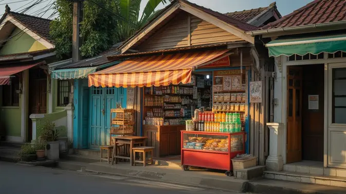 Ilustrasi desain warung sederhana untuk artikel 8 Desain Warung Sederhana untuk Depan Rumah, Modal Minim
